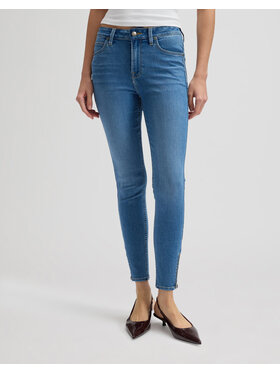 Lee Lee Jeansy SCARLETT HIGH ZIP Niebieski Skinny Fit