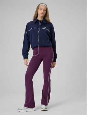 4F 4F Legginsy SPORTS CLUB Bordowy Slim Fit