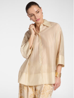 Elena Mirò Elena Mirò Koszula 5019Z000024N002 Kremowy Boxy Fit