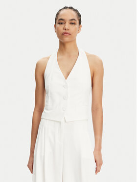 Patrizia Pepe Patrizia Pepe Жилет 2C1618 A411 Біле золото Regular Fit
