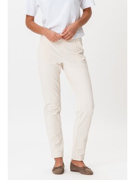 TeeShoppen TeeShoppen Spodnie garniturowe 'Perform Collection' Biały Slim Fit