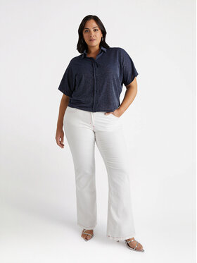 Fiorella Rubino Fiorella Rubino Spodnie materiałowe P003T005062N011 Biały Flare Fit