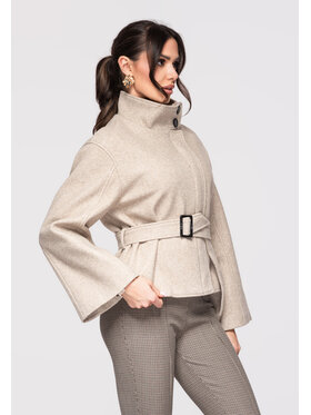 Ombre Ombre Kurtka przejściowa OW-JANP-0130 Beżowy Regular Fit