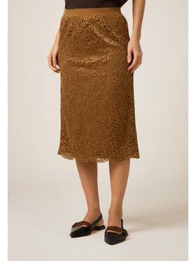 Oltre Oltre Gonna midi 1016R001573N028 Marrone Slim Fit