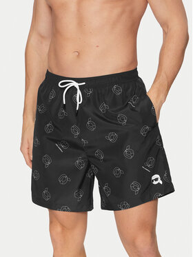 KARL LAGERFELD KARL LAGERFELD Peldšorti A1M46060 Melns Regular Fit