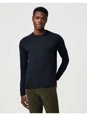 Wrangler Wrangler Sweter KNIT SWEATER Czarny Regular Fit