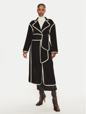 Bruuns Bazaar Bruuns Bazaar Вовняне пальто Abulas BBW4143 Чорний Loose Fit