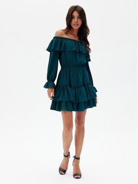 Roco Fashion Roco Fashion Sukienka koktajlowa Morella Zielony Regular Fit