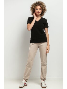 Tessita Tessita Bluzka T394 Czarny Slim Fit