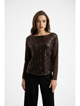 CLICK CLICK Μπλουζάκι 10-6966 Καφέ Regular Fit