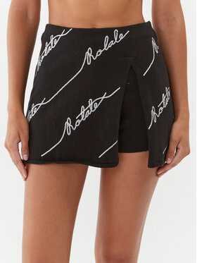 ROTATE ROTATE Шорти от плат Sequin Logo Mini 110111100 Черен Slim Fit