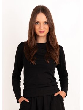 DKaren Sport DKaren Sport Bluzka DK32 Długi Czarny Classic Fit