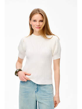 blue shadow blue shadow Sweter Talu Biały Regular Fit