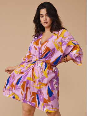 ONLY Carmakoma ONLY Carmakoma Sukienka 15291654 Fioletowy Regular Fit