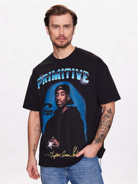 Primitive Primitive Tricou 2Pac P14384 Negru Regular Fit
