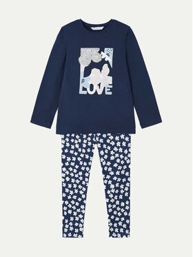 Mayoral Mayoral Set bluză și leggings 4713 Bleumarin Regular Fit