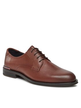 Tommy Hilfiger Tommy Hilfiger Półbuty Core Rwb Hilfiger Lth Shoe FM0FM04867 Brązowy