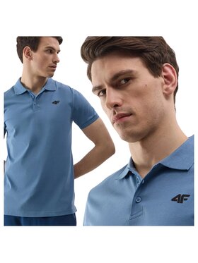 4F 4F Polokošeľa 4FWSS25TPTSM706-32S Modrá Regular Fit