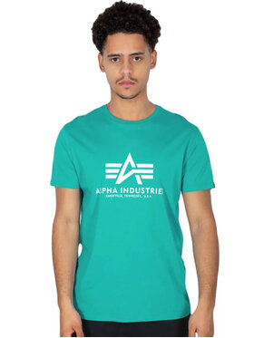 Alpha Industries Alpha Industries T-Shirt AI.100501-676-XXL Zielony Basic Fit