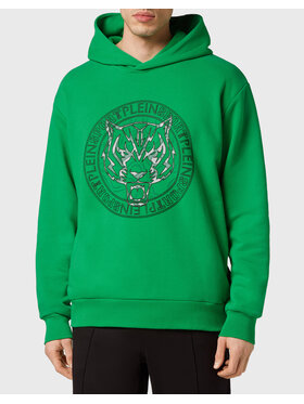 Plein Sport Plein Sport Mikina 1177 Zelená Regular Fit