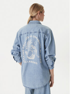 Billabong Billabong Jeans srajca Down The Coast EBJWT00122 Modra Oversize
