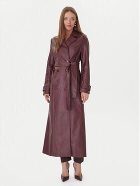 Bardot Bardot Демісезонний плащ 59899JB4 Бордовий Regular Fit