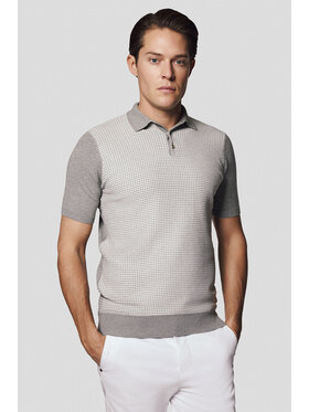 Lancerto Lancerto Polo Walt PO073125000035 Szary Regular Fit