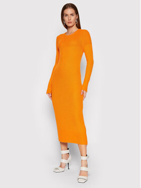 Patrizia Pepe Patrizia Pepe Úpletové šaty 2A2242/A9O3-R735 Oranžová Slim Fit