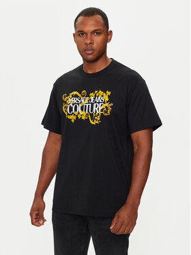 Versace Jeans Couture Versace Jeans Couture Tricou 77GAHE05 CJ00E Negru Regular Fit