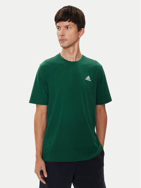 adidas adidas T-krekls Essentials Single Jersey Embroidered Small Logo IJ6111 Zaļš Regular Fit