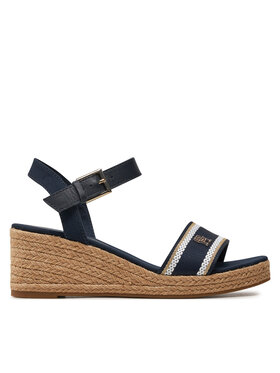 Tommy Hilfiger Tommy Hilfiger Espadrilky Webbing Wedge Sandal FW0FW08044 Tmavomodrá