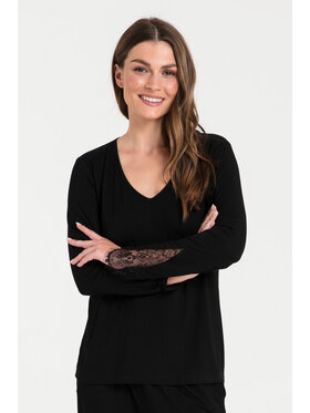 LaLupa LaLupa Nočná košeľa LA072 Čierna Comfortable Fit