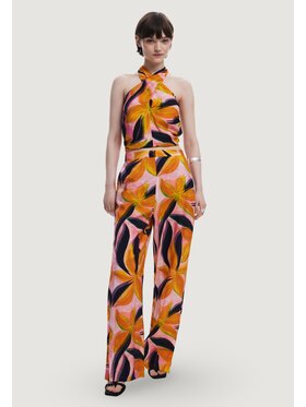 Desigual Desigual Παντελόνι Palazzo PANT_EOS Πορτοκαλί Casual Fit