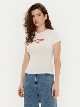Tommy Jeans Tommy Jeans Футболка DW0DW19435 Écru Slim Fit
