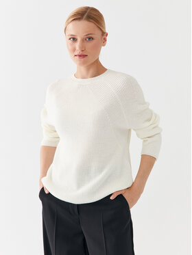 Max Mara Leisure Max Mara Leisure Пуловер Balenio 2333661136 Бял Regular Fit