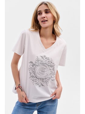 blue shadow blue shadow Bluzka Flo Écru Regular Fit