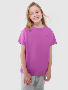 4F 4F T-Shirt 4FJWSS25TTSHF2326-50S Fioletowy Oversize