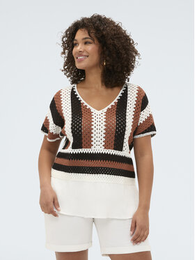 Fiorella Rubino Fiorella Rubino Sweter M560L008533N0S1 Biały Regular Fit