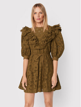 Custommade Custommade Sukienka codzienna Lysandra 999370418 Brązowy Regular Fit