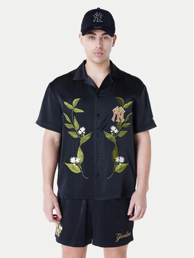New Era New Era Cămașă New York Yankees Floral Revere 60596374 Negru Regular Fit