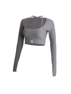 Yeaz Yeaz Longsleeve CLUB LEVEL Longsleeve Szary Slim Fit