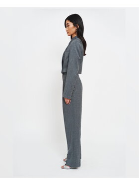 BENU BENU Spodnie materiałowe szare Szary Straight Fit