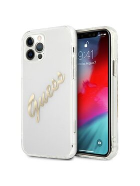 Guess Guess Etui na telefon iPhone 12 Pro Max Przezroczysty