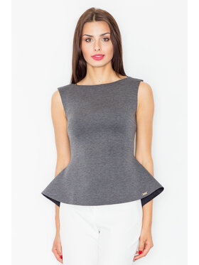 FIGL FIGL Bluzka M352 Szary Regular Fit
