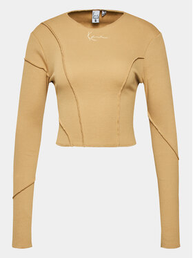 Karl Kani Karl Kani Bluse Small Signature Rib 6162373 Beige Slim Fit