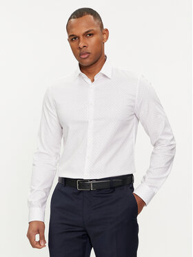 Calvin Klein Calvin Klein Cămașă Micro Dot K10K112884 Alb Slim Fit