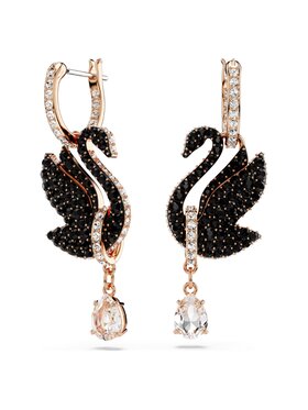 Swarovski Swarovski Kolczyki Swan 5678047 Różowe złoto