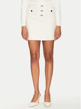 Morgan Morgan Spódnica mini 251-JABI Écru Slim Fit