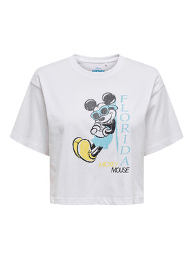 ONLY ONLY Tričko Mickey Minnie 15348126 Biela Regular Fit