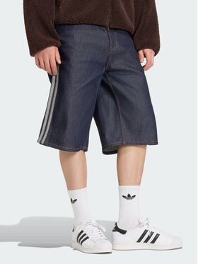 adidas adidas Džínové šortky Firebird Adicolor Jorts Mid-Rise KS6882 Tmavomodrá Regular Fit